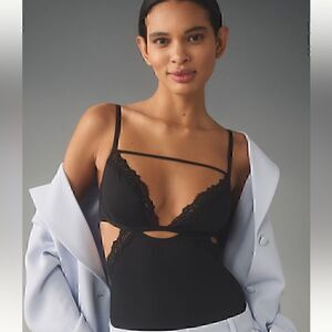 Anthropologie Strappy Cutout Bodysuit Size S NWT Can be worn as Intimates